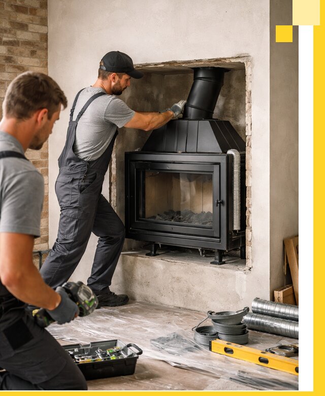 Установка каминных топок в Казани: монтаж, подключение