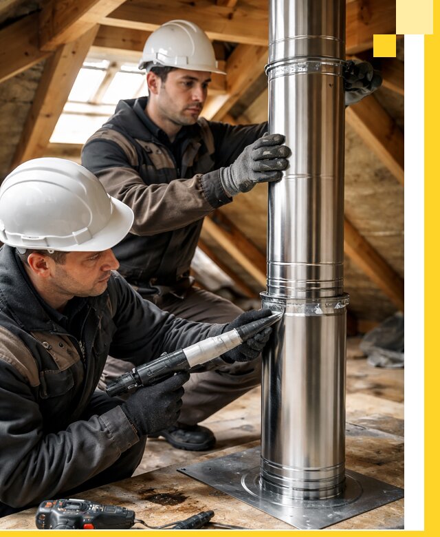 Монтаж дымоходов для каминов в Казани с гарантией качества