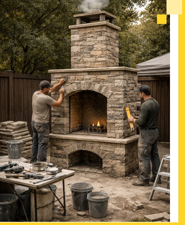 Проектирование и установка уличных каминов в Казани