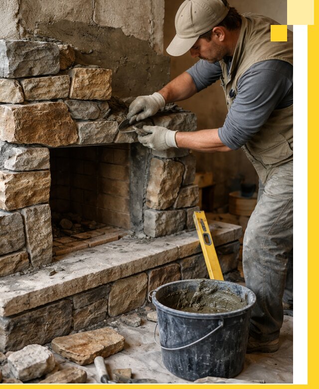 Изготовление и установка каменных каминов под ключ в Казани