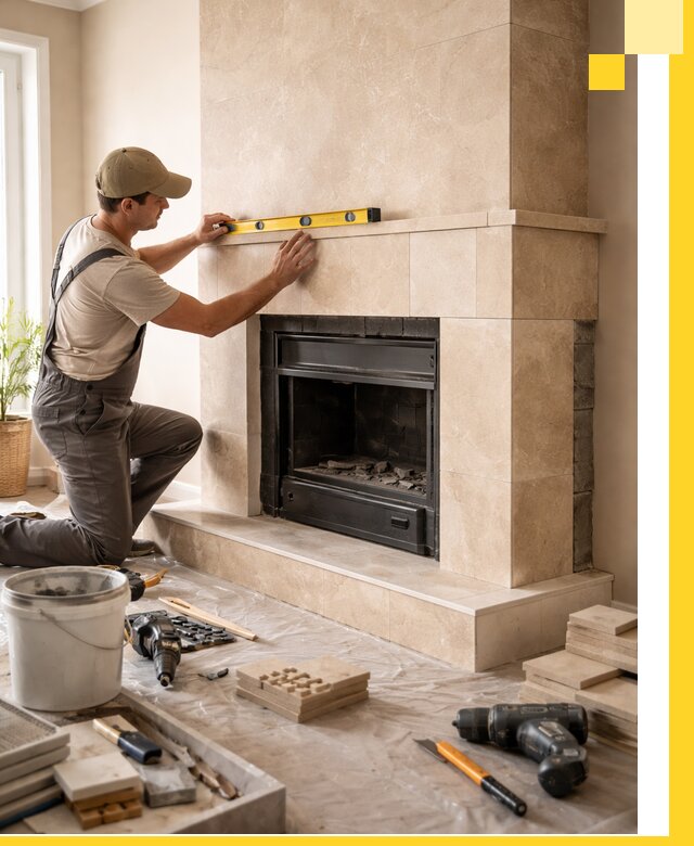 Установка и монтаж каминов в частном доме под ключ в Казани