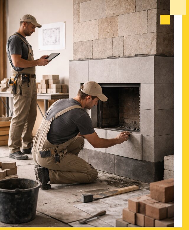 Индивидуальные проекты каминов и каминных систем в Казани