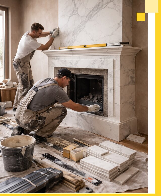 Отделка каминов в Казани качественные облицовочные работы