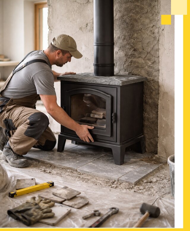 Профессиональный монтаж печей и каминов в Казани под ключ