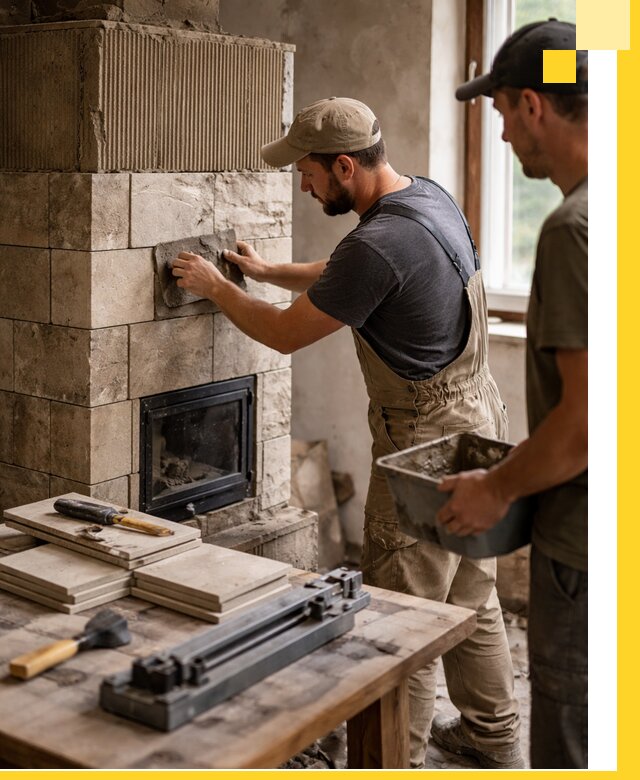 Профессиональная облицовка печей в Казани: керамика и камень