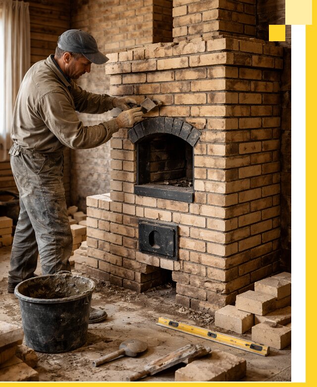 Кирпичные печи под ключ в Казани: проектирование и кладка