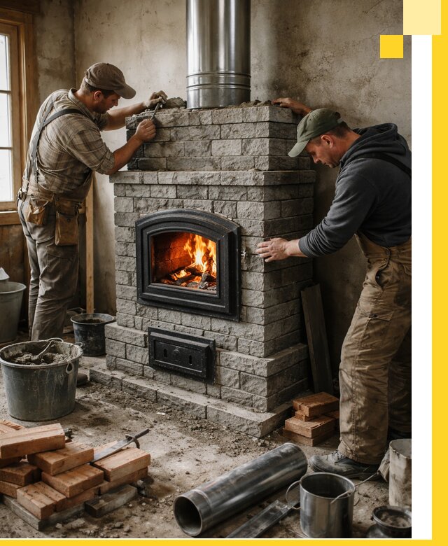 Производство, поставка и монтаж дровяных печей в Казани