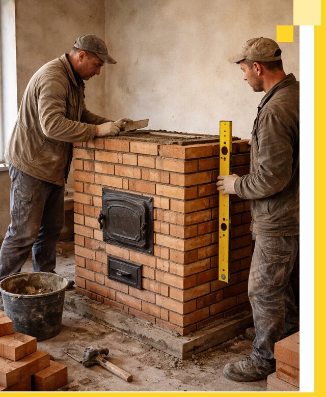 Отопительные печи под ключ в Казани, установка и сборка