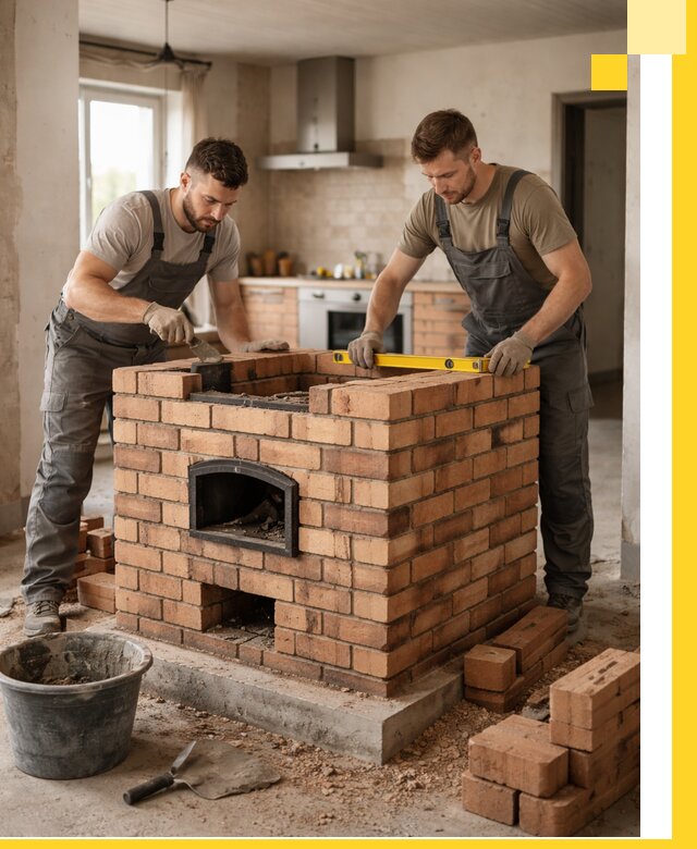 Установка и монтаж печей в частном доме в Казани под ключ