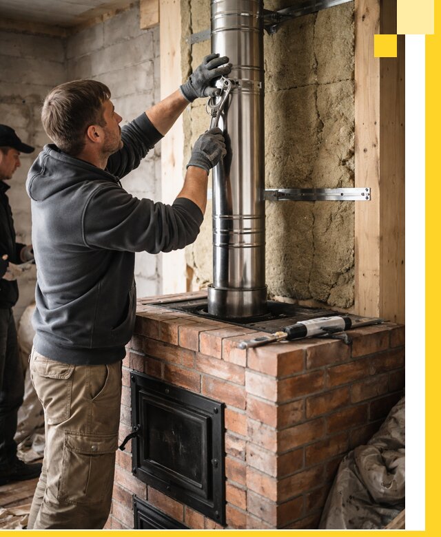 Изготовление и монтаж печей и дымоходов под ключ в Казани