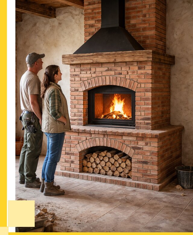 Печи камины из кирпича в Казани от 127404 р. | ЭриданКзн