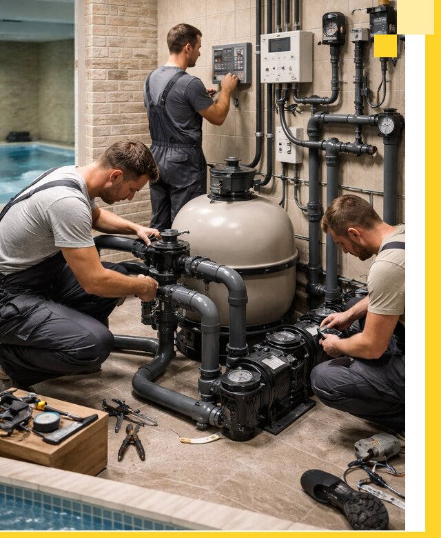 Комплексное оборудование для бассейнов под ключ в Казани