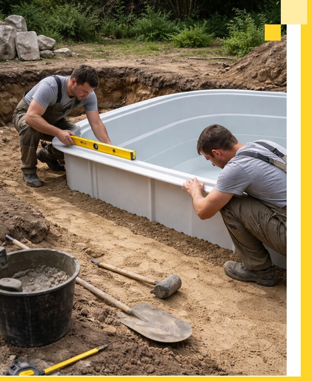 Производство и установка пластиковых бассейнов в Казани под ключ