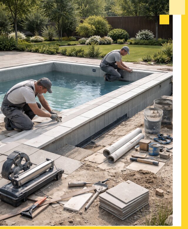 Строительство открытых бассейнов под ключ в Казани профессионально