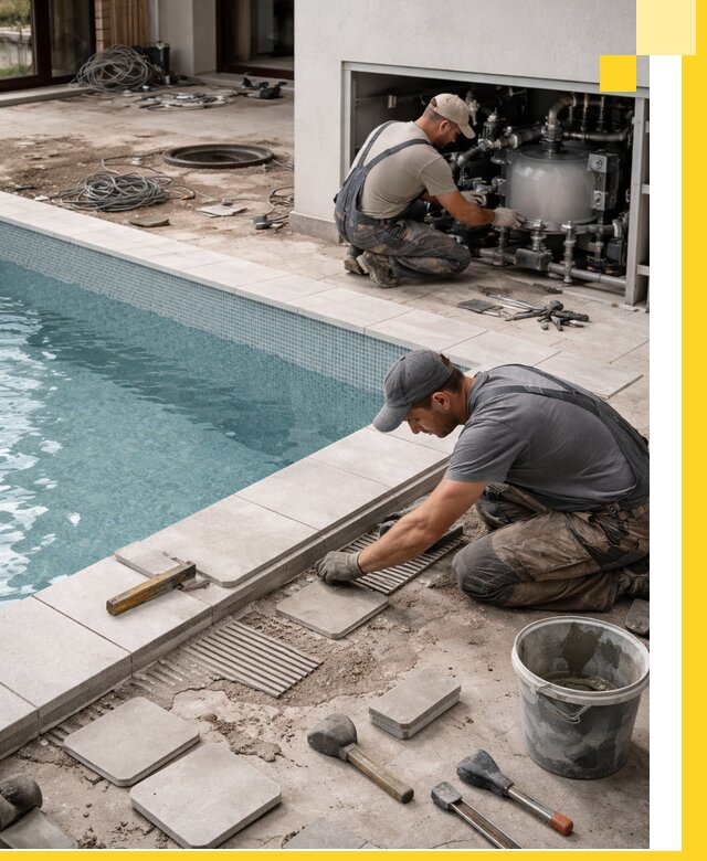 Строительство и монтаж бассейнов в коттедже в Казани