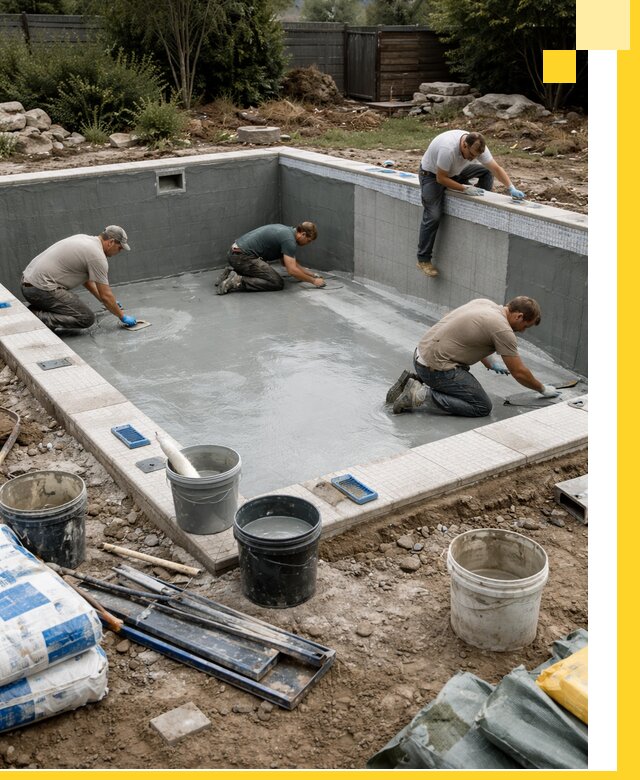 Изготовление и монтаж чаши бассейна под ключ в Казани