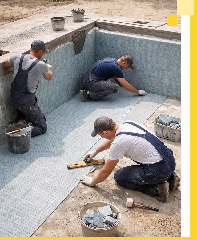 Укладка и установка плитки для бассейнов под ключ в Казани