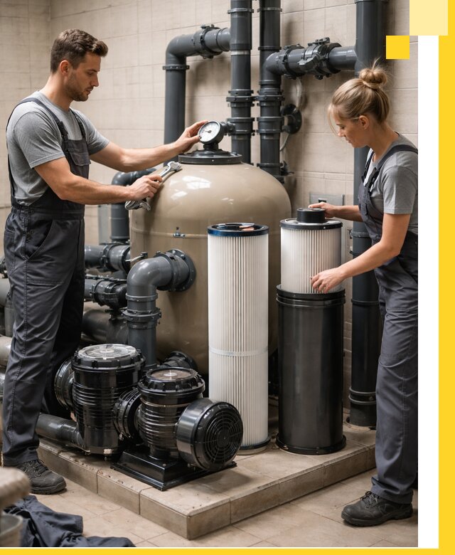 Фильтры и системы фильтрации для бассейнов в Казани