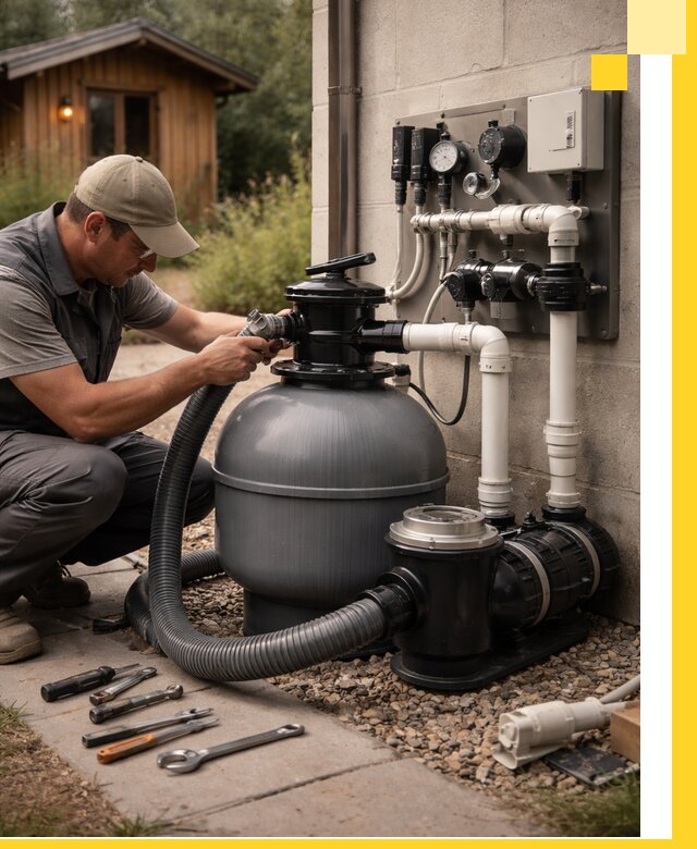 Продажа и монтаж фильтров и насосов для бассейнов в Казани