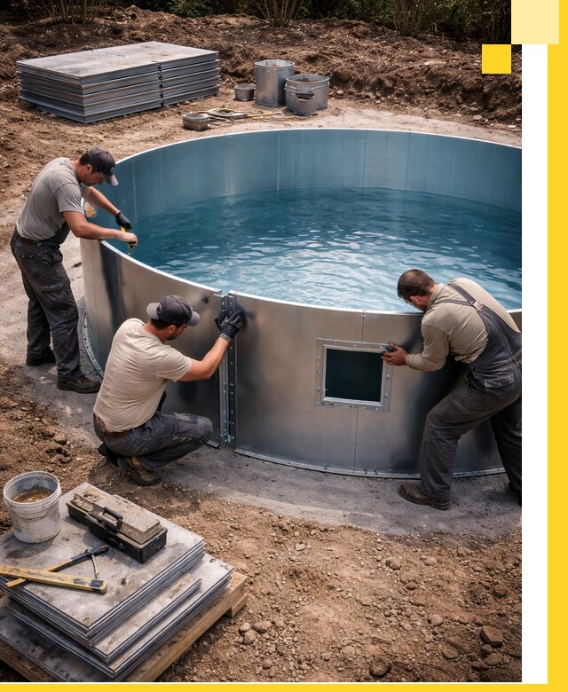 Круглые бассейны под ключ в Казани проектирование и монтаж