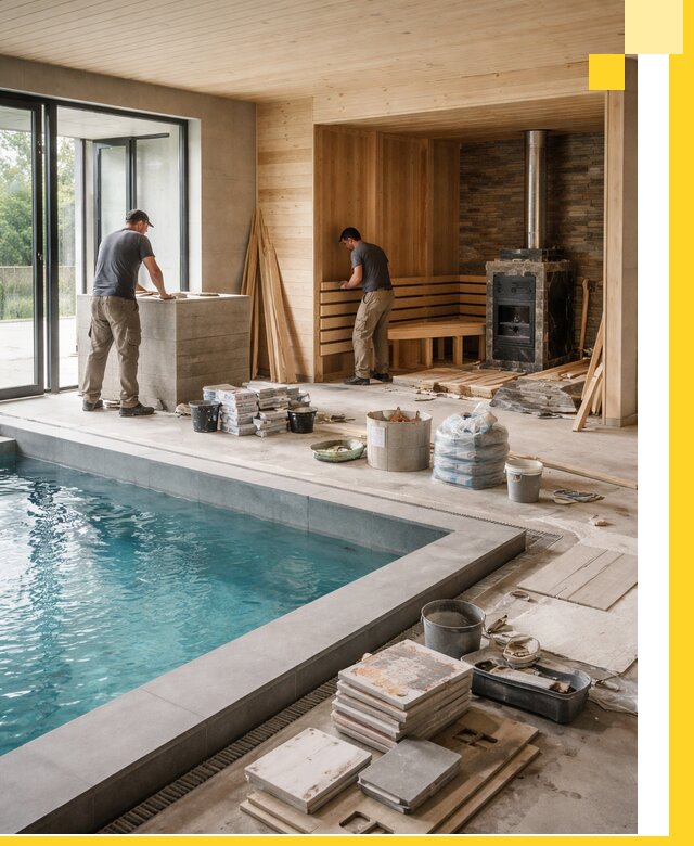 Проектирование и строительство бань с бассейном в Казани