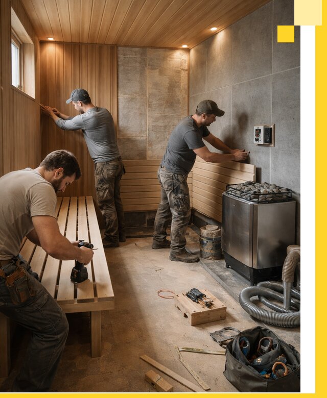 Сауны под ключ в Казани, проектирование, строительство, отделка