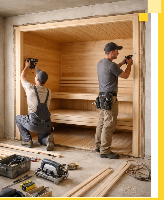 Монтаж саун под ключ в Казани — проектирование и установка