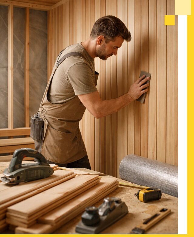 Профессиональная отделка саун и парных под ключ в Казани