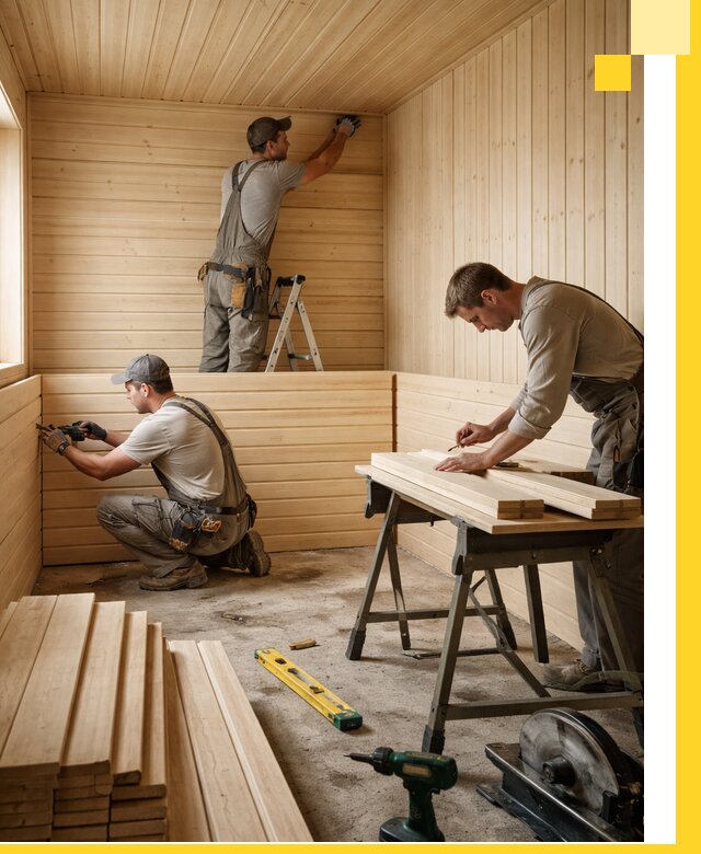 Обшивка саун в Казани из натуральной древесины под ключ