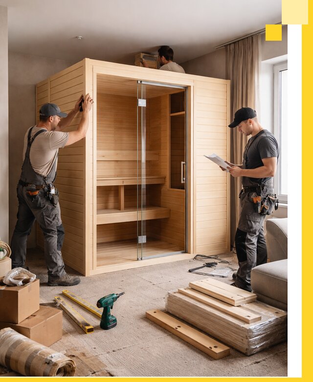 Установка и благоустройство саун в квартире в Казани