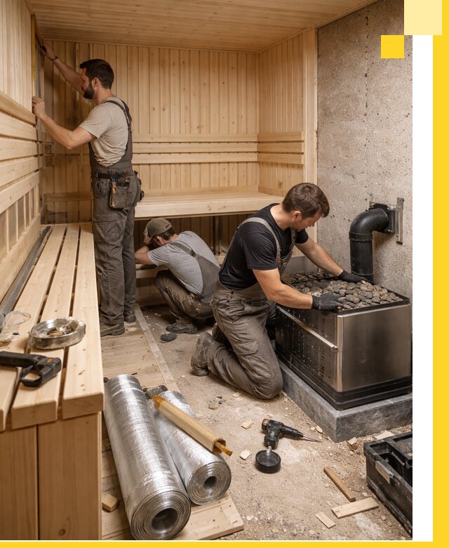 Индивидуальные сауны на заказ в Казани под ключ, проект и монтаж