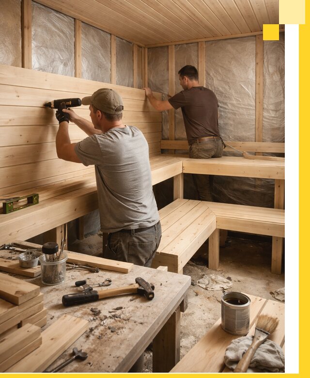 Профессиональная отделка бань и саун под ключ в Казани