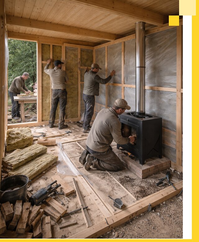 Профессиональный монтаж бань под ключ в Казани для дома