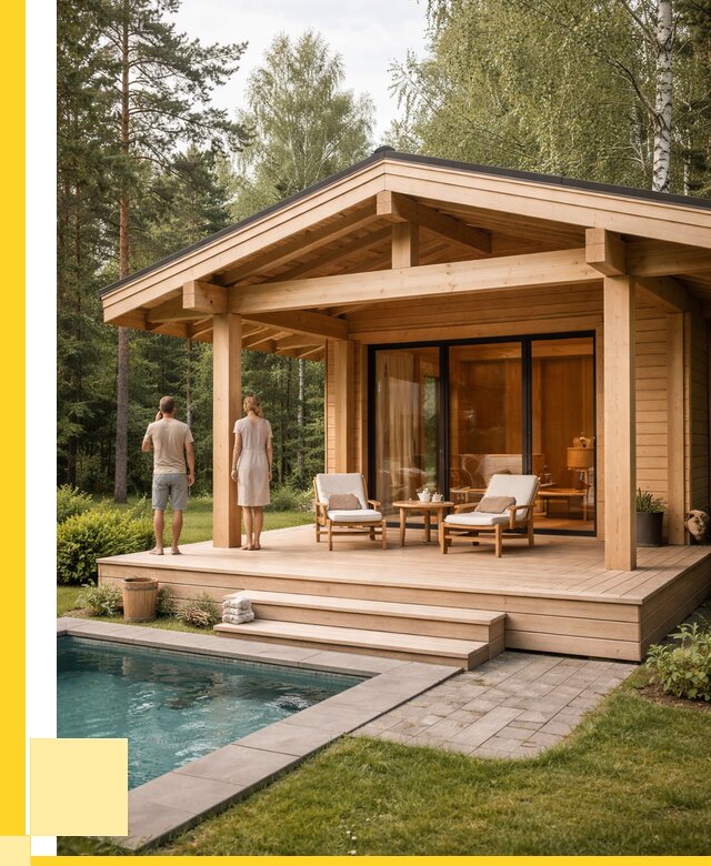 Бани с террасой под ключ в Казани от 637020 р. | ЭриданКзн