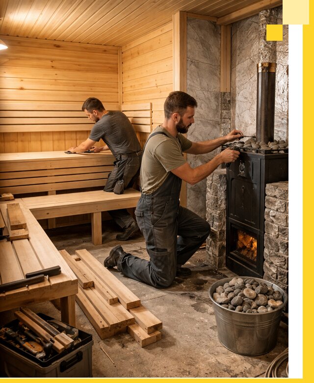 Дизайн и строительство интерьеров бань под ключ в Казани