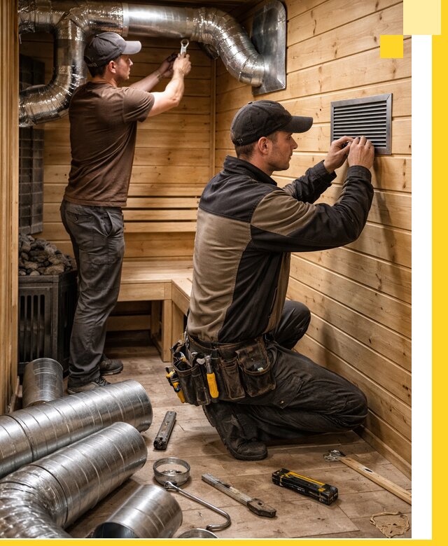 Проектирование и монтаж вентиляции бани в Казани под ключ