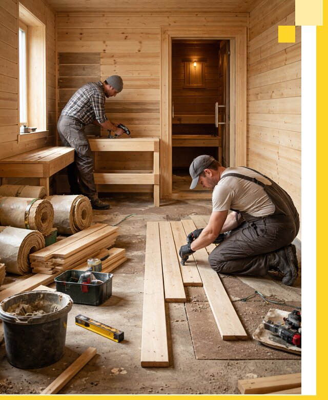 Индивидуальный проект бани с комнатой отдыха под ключ в Казани