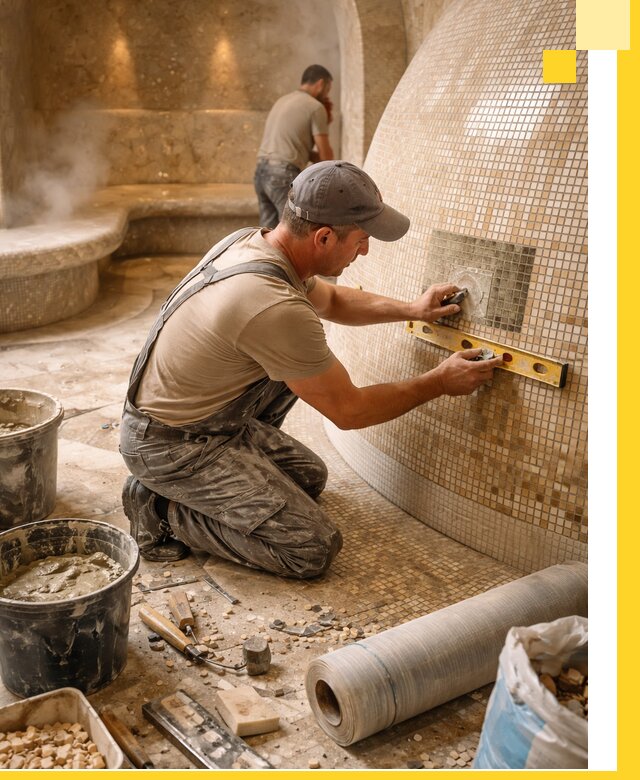 Хамам под ключ в Казани: проектирование, строительство, отделка