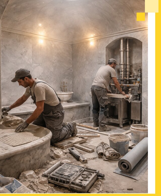 Строительство турецких бань хаммам под ключ в Казани