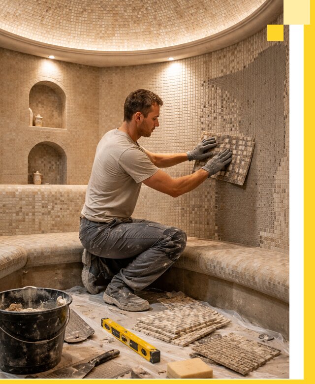 Устройство и монтаж домашнего хамама под ключ в Казани