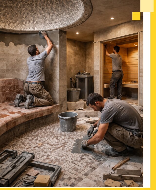 Проект и строительство хамама бани и сауны под ключ в Казани